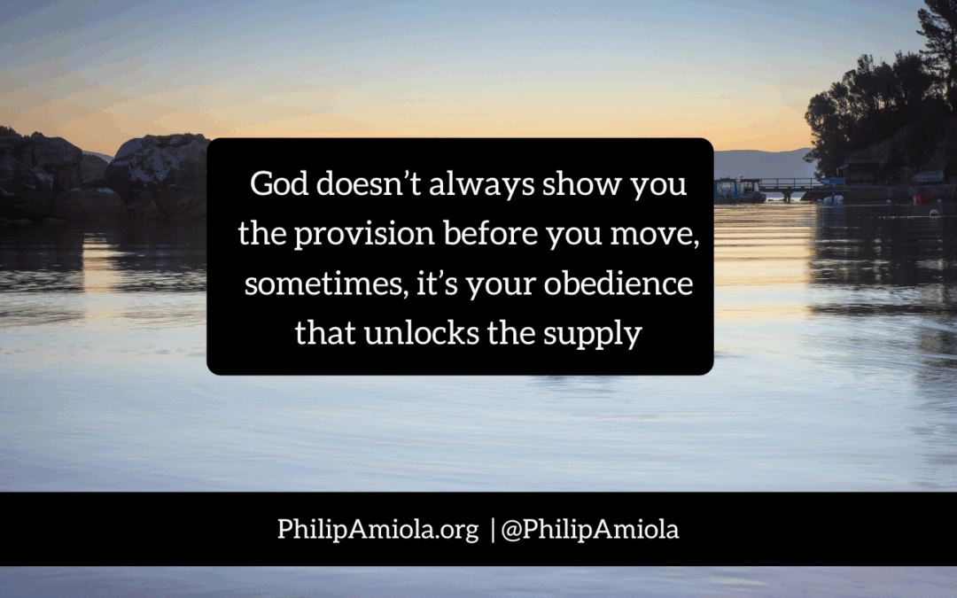 When God sends, he provides